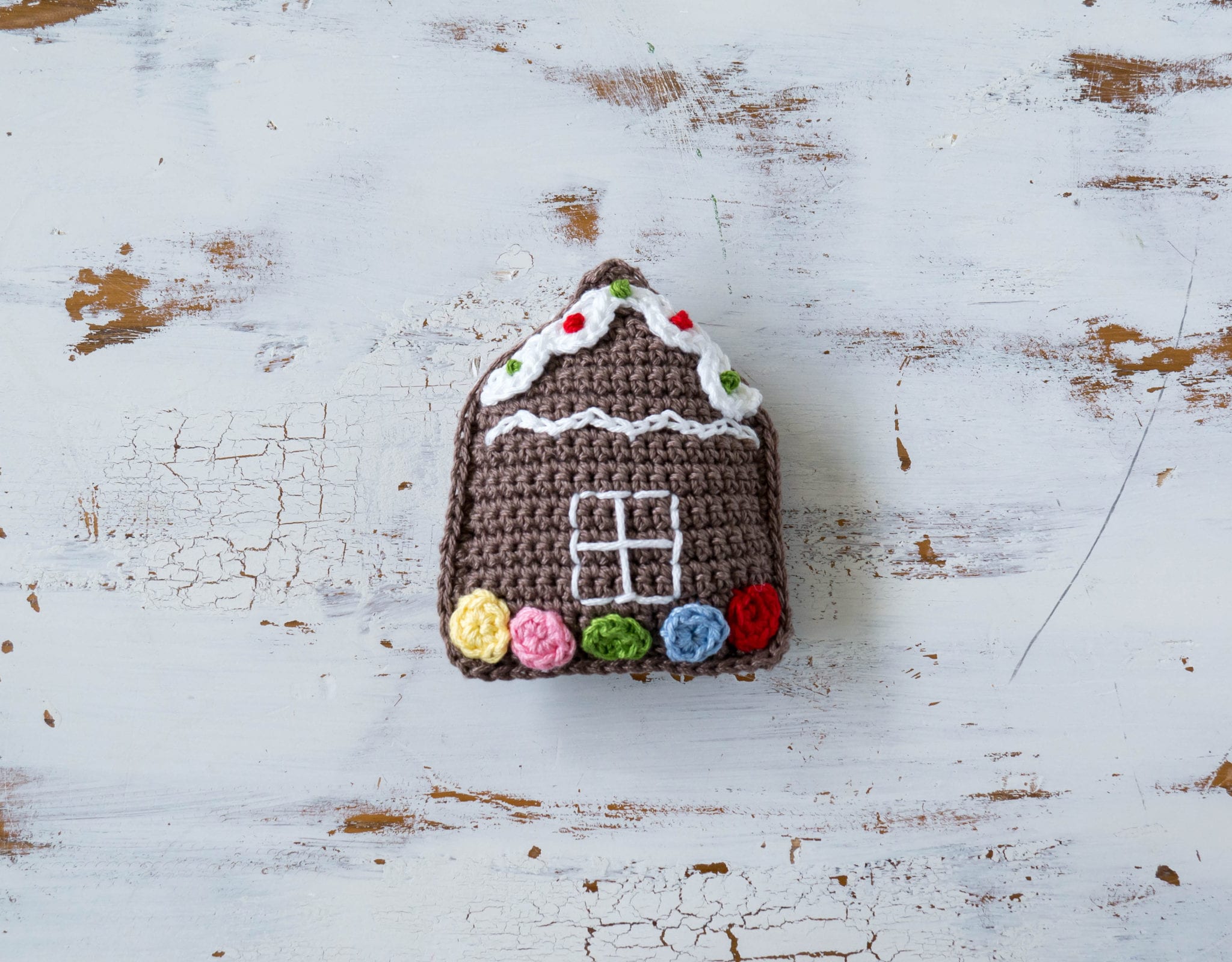 Crochet Gingerbread House Christmas Ornament