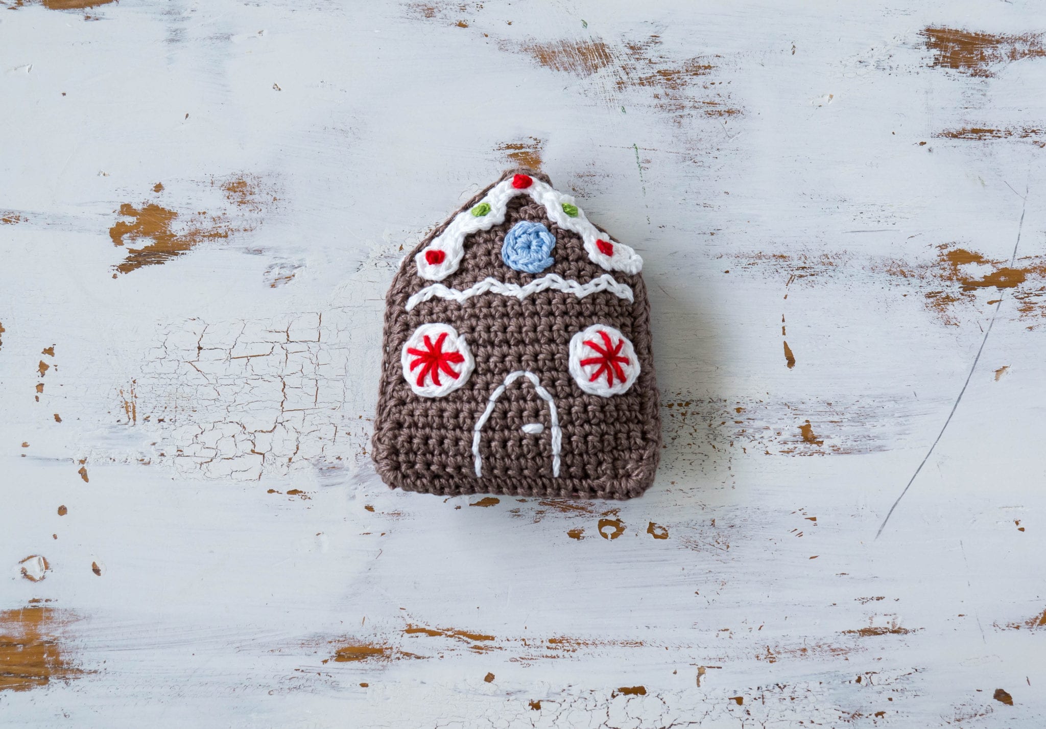 Crochet Gingerbread House Christmas Ornament