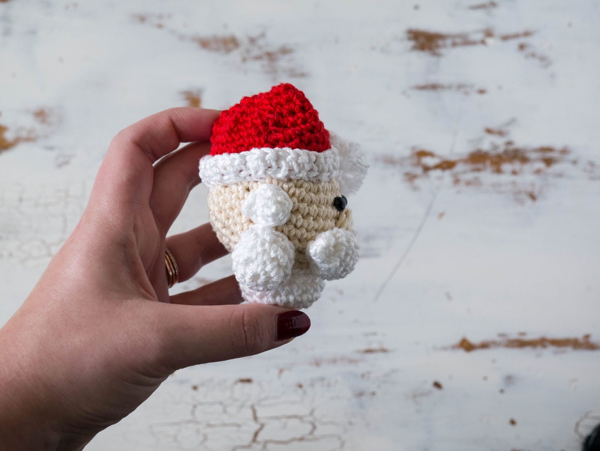 crochet santa claus ornament