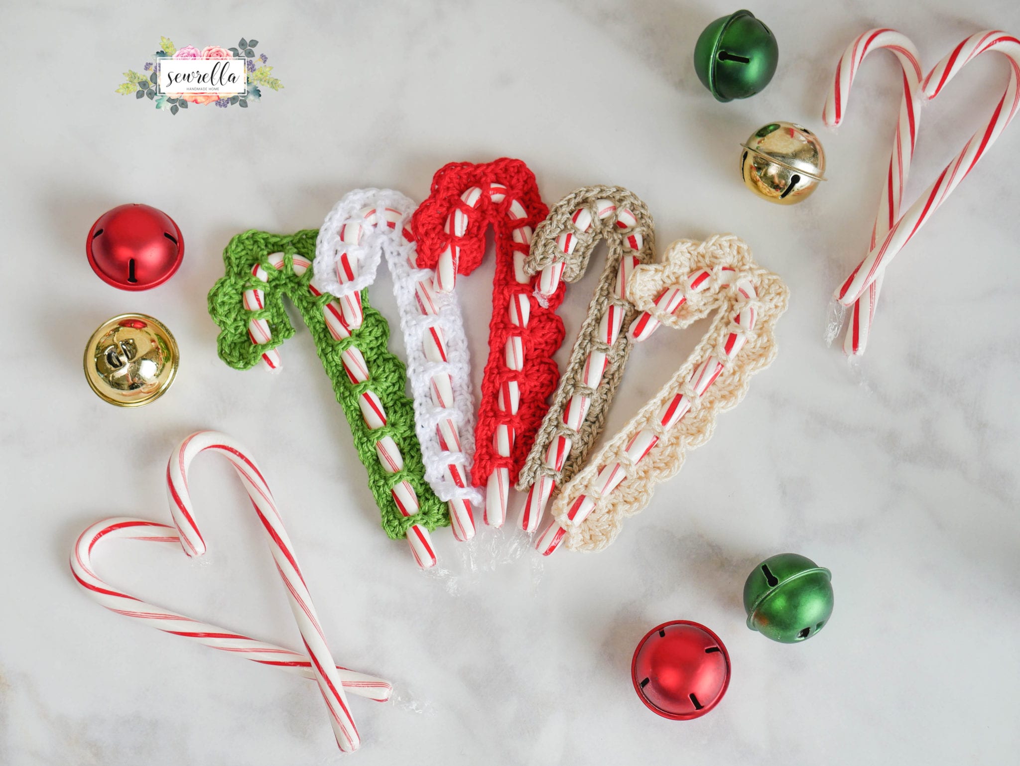 Crochet Christmas Candy Cane Cover • Sewrella