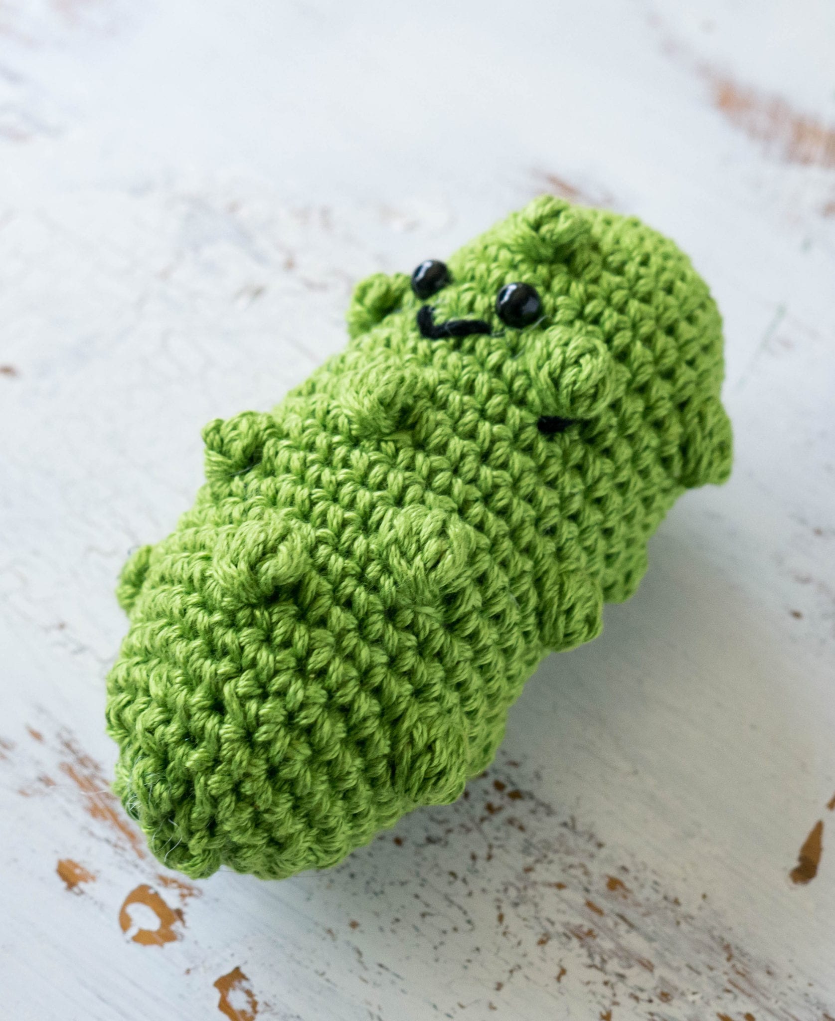 Free Crochet Christmas Pickle Pattern - No-sew Ornament