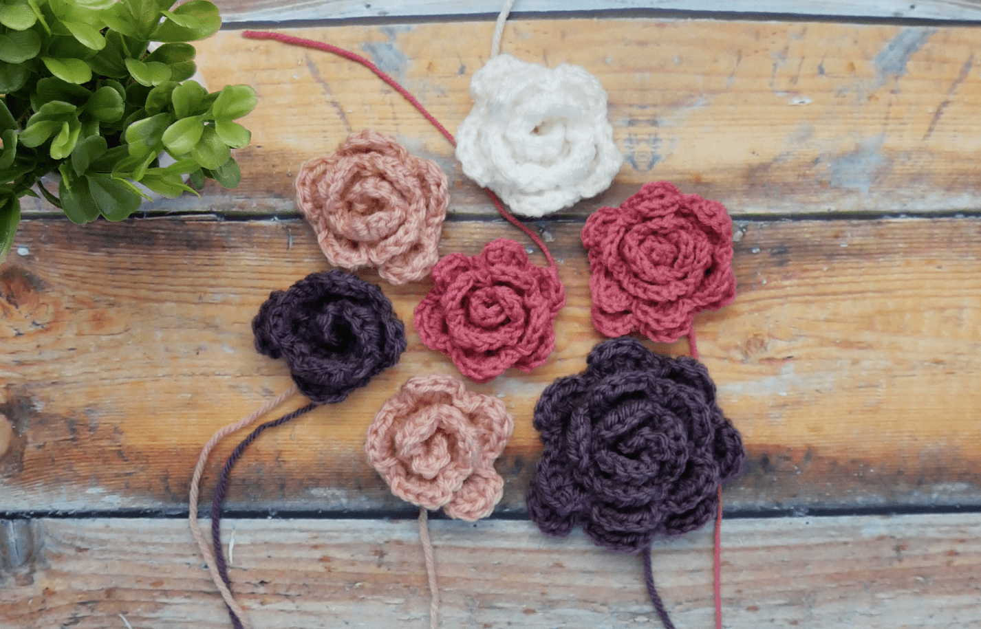 Quick Easy Crochet Roses Sewrella