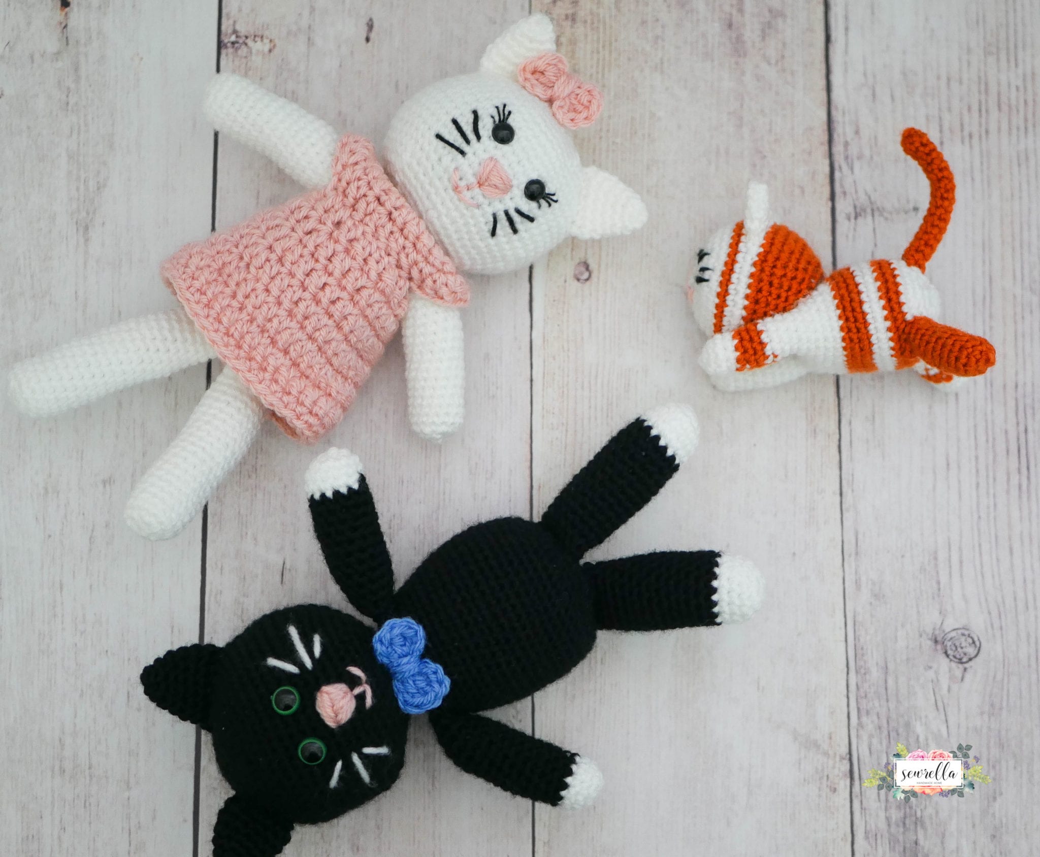 Crochet Kitty Family  Sewrella