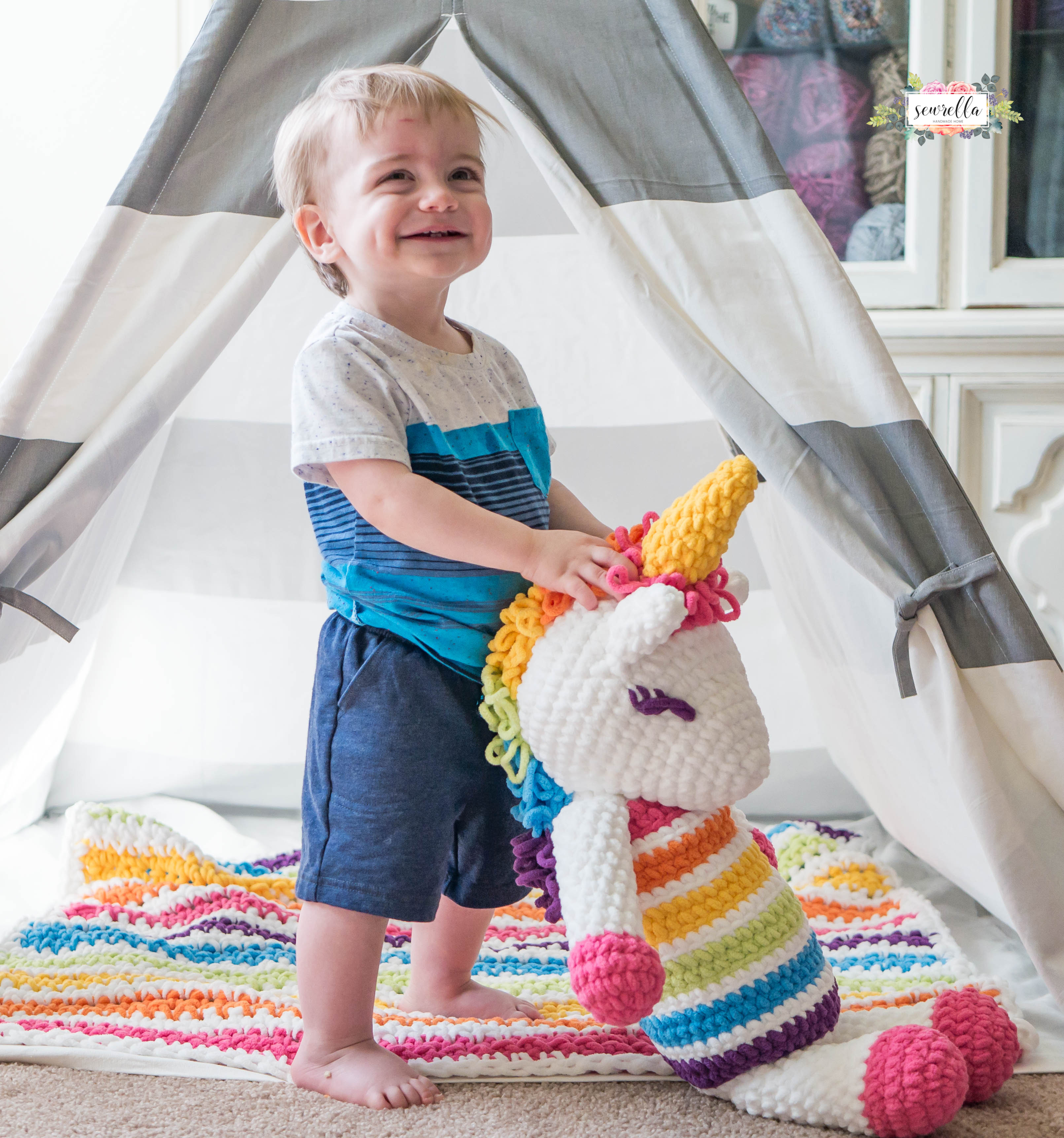 Crochet unicorn blanket 2025 tutorial