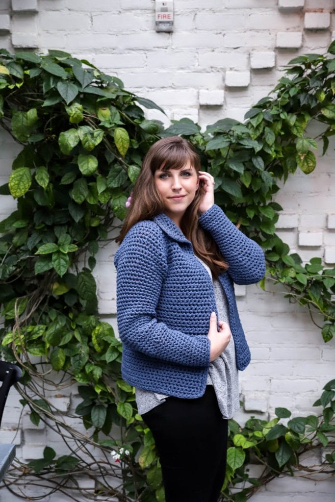 Crochet Jean Jacket Cardigan • Sewrella
