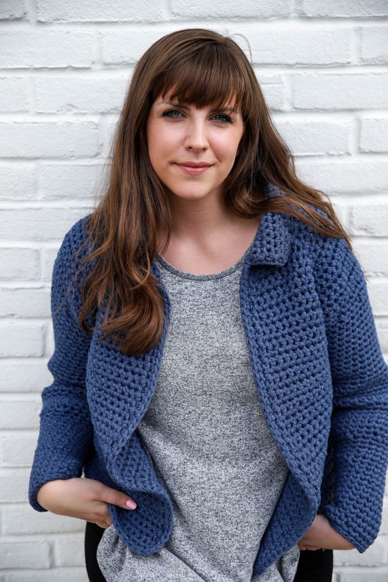 Crochet Jean Jacket Cardigan • Sewrella