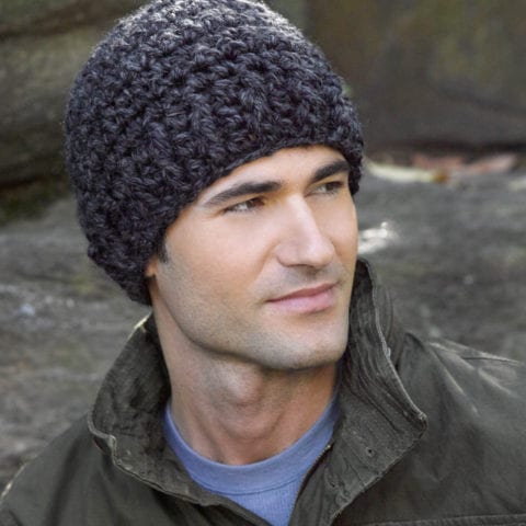Simple Grey Crochet Hat