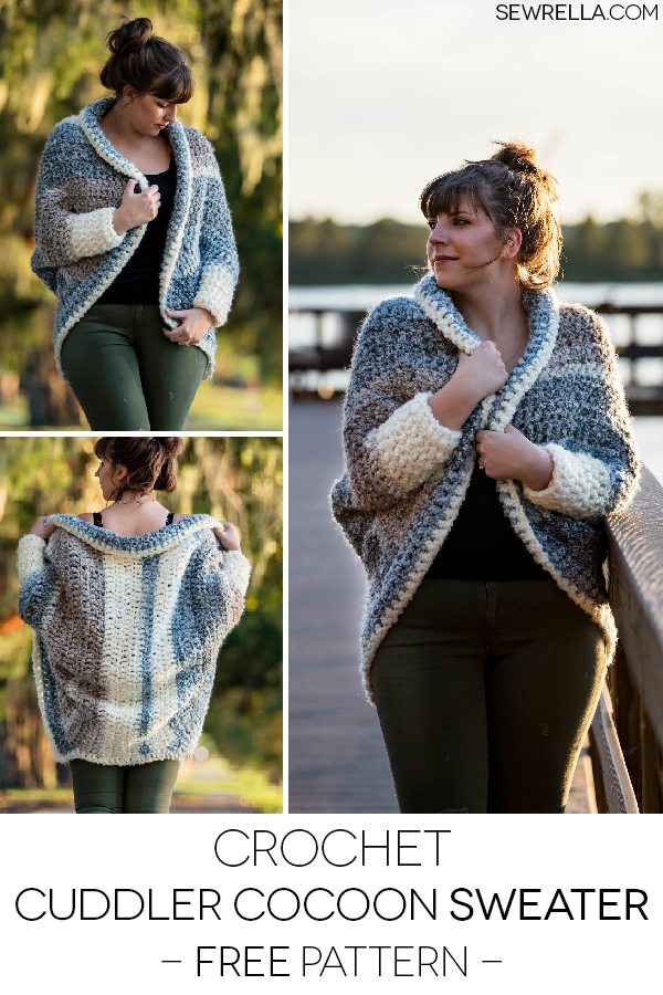 Crochet Cuddler Cocoon Sweater Sewrella Crochet Cuddler Cocoon Sweater Sewrella