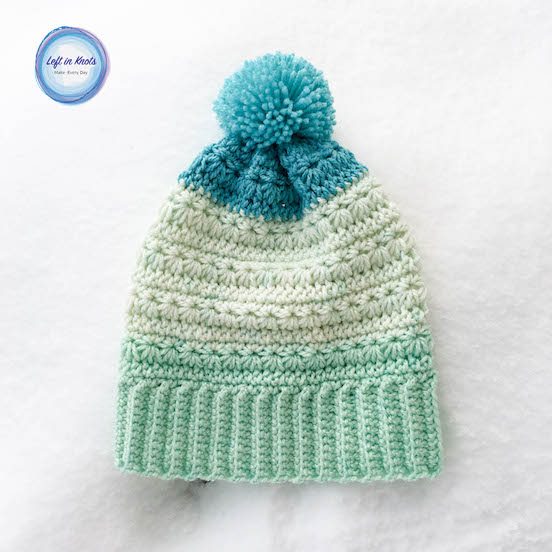 Snow Drops Slouch Hat Free Crochet Pattern