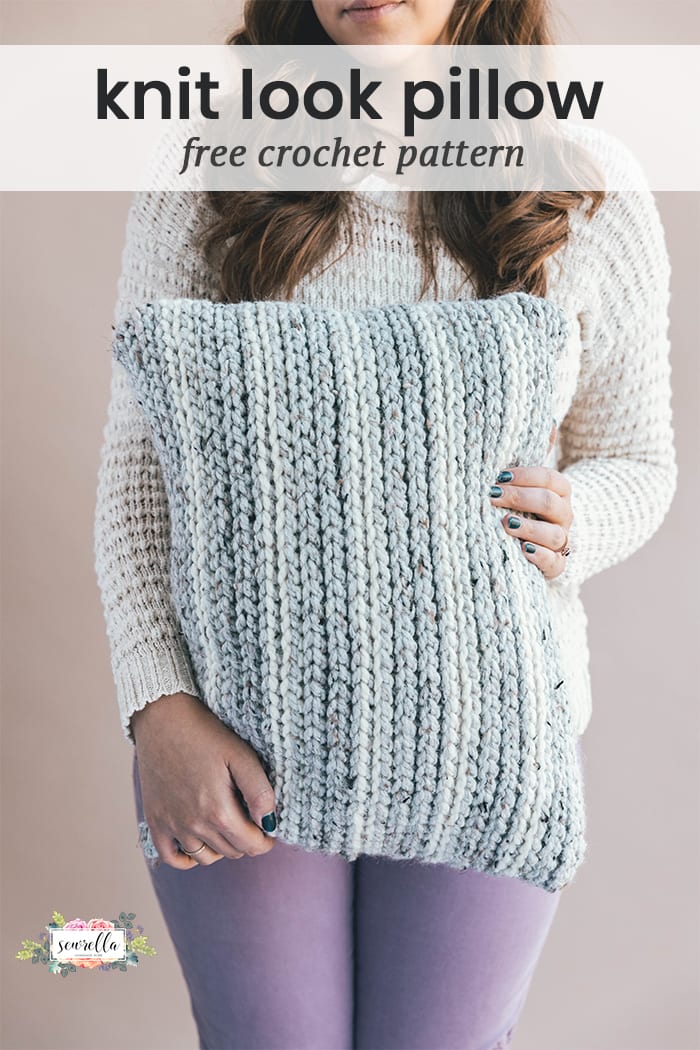 Crochet Knit Look Pillow • Sewrella
