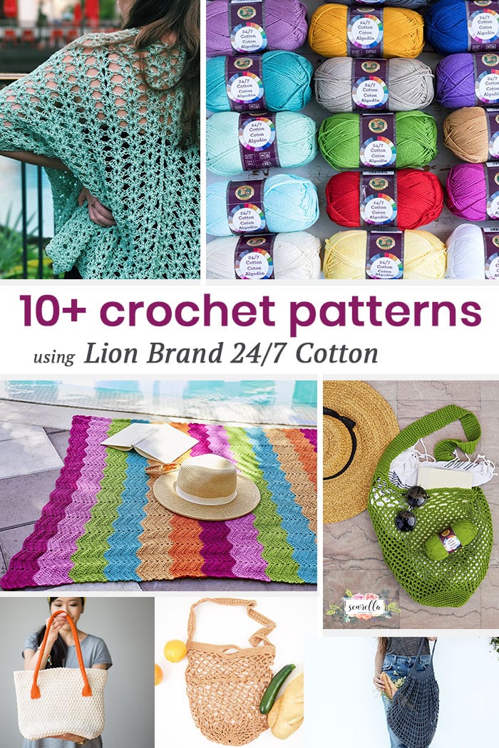 10+ Lion Brand 24/7 Cotton Crochet Patterns • Sewrella