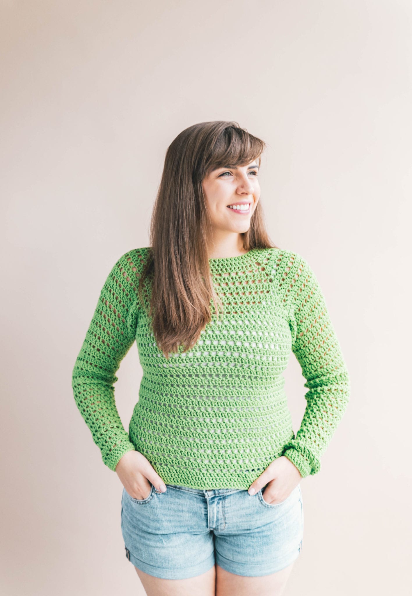 Crochet Pucker Pullover Sweater Sewrella