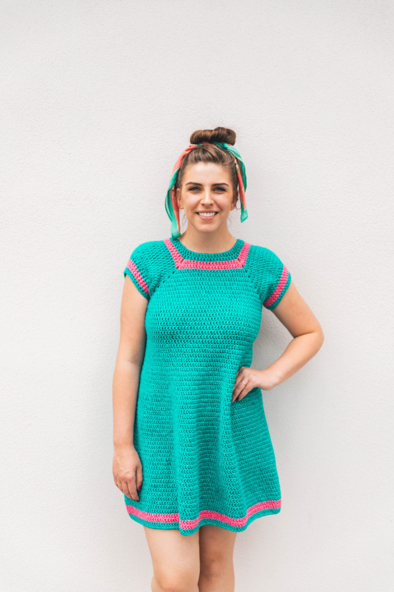green emerald velvet dress Crochet Bouquet Dress