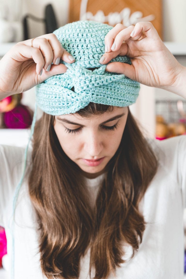 Crochet Knot Beanie Hat • Sewrella