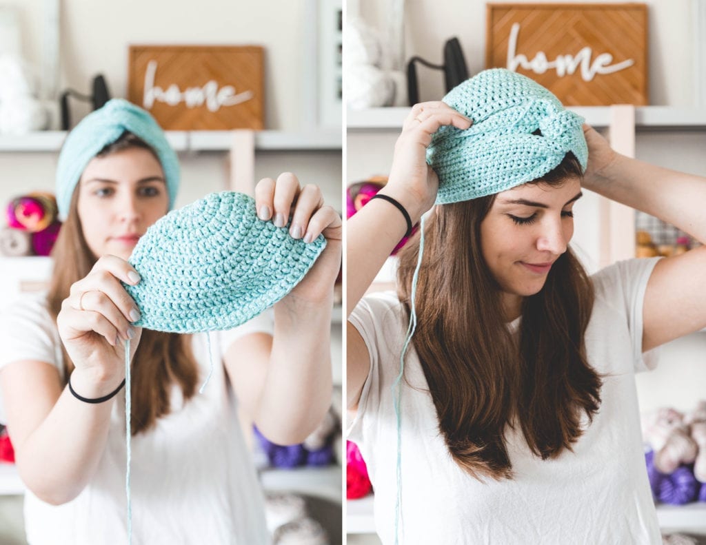 Crochet Knot Beanie Hat • Sewrella