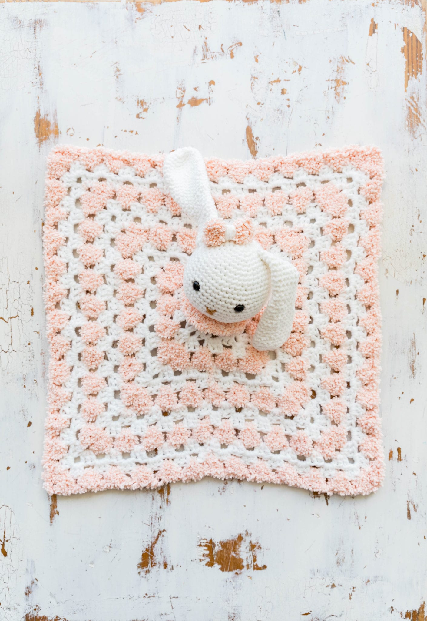 Free Crochet Bunny Lovey Pattern (Square Blanket) - Cuddly Stitches Craft