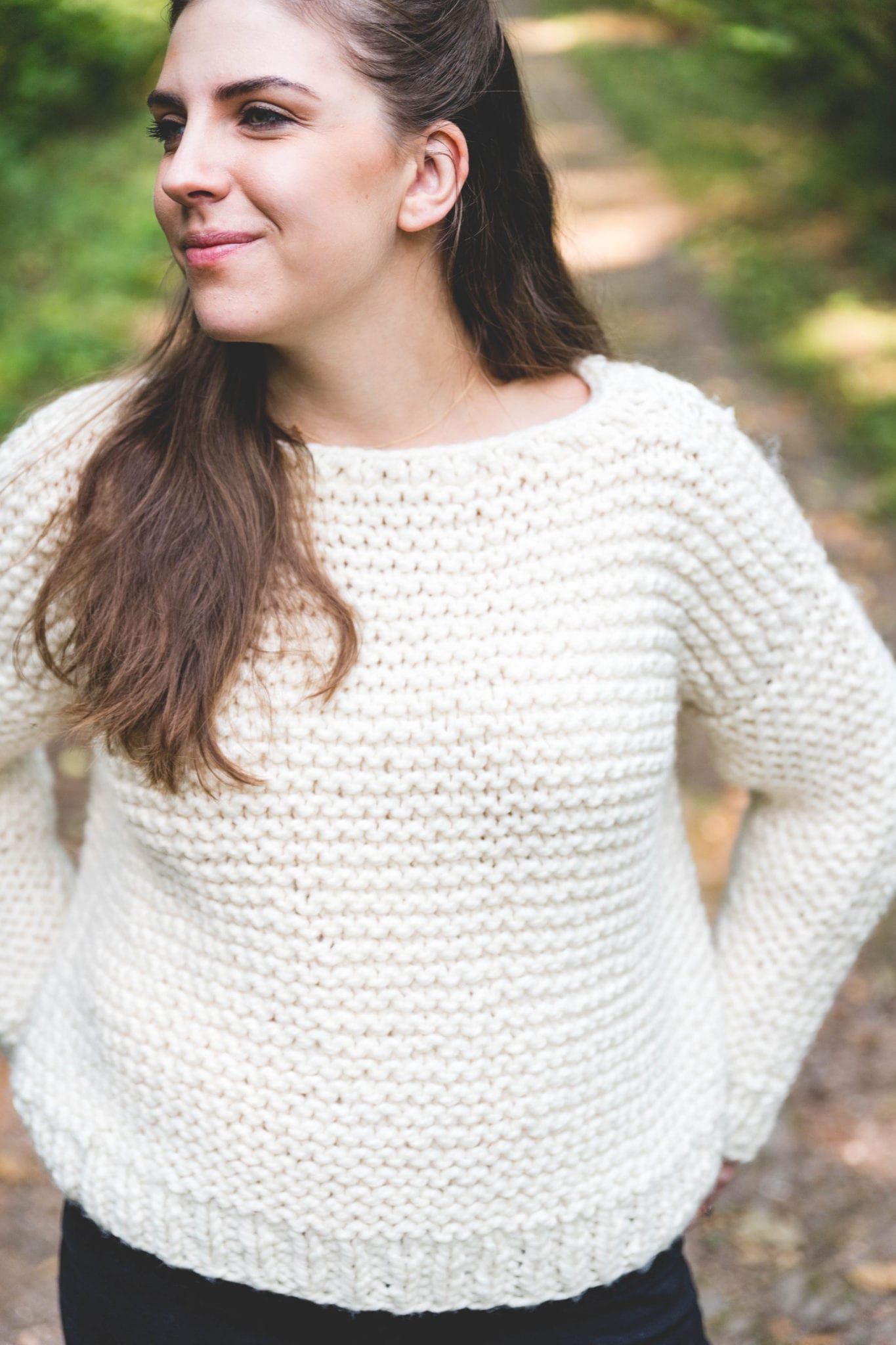 Beginner Knit Garter Stitch Sweater - Free Pattern • Sewrella