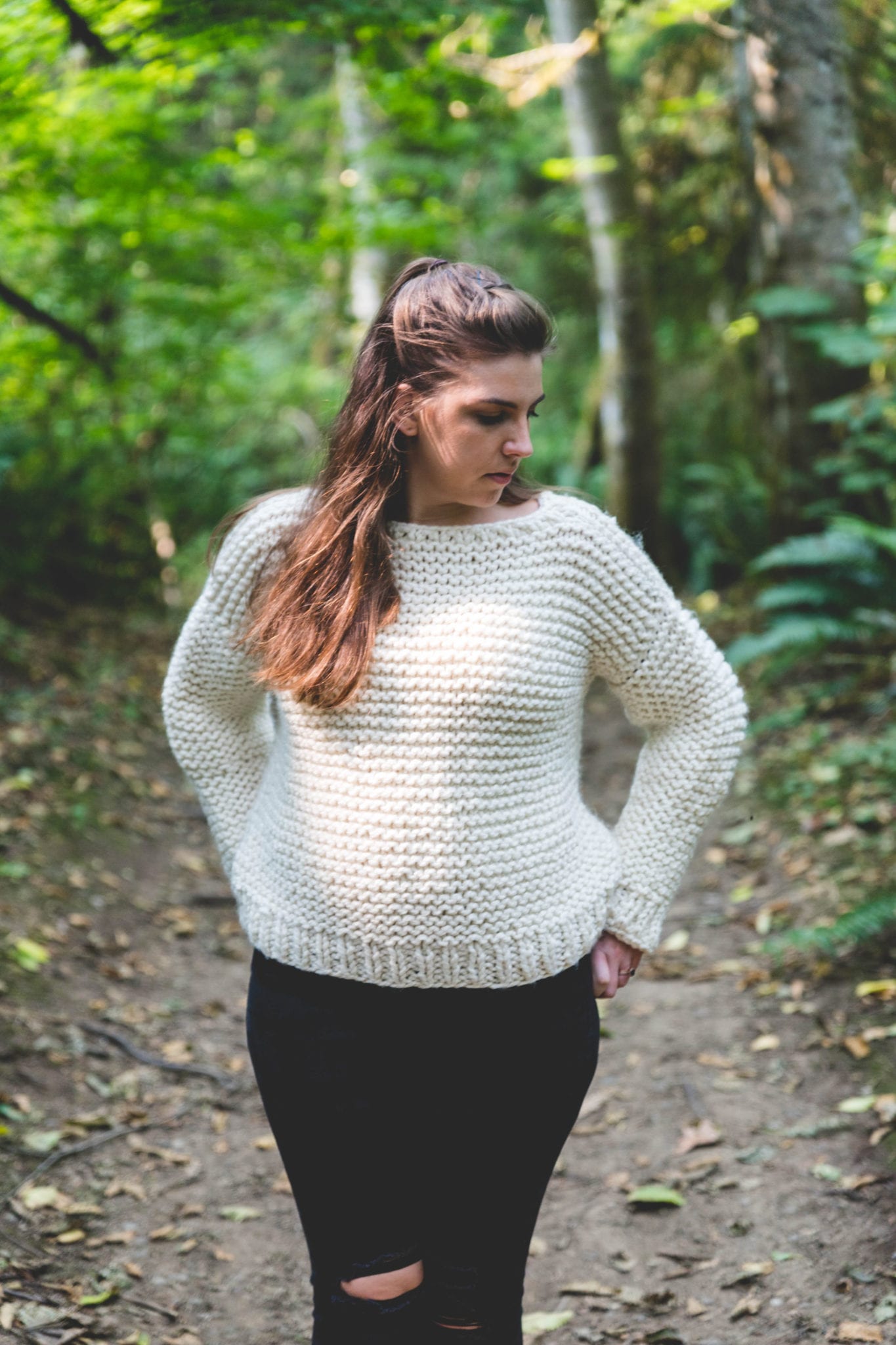 Beginner Knit Garter Stitch Sweater - Free Pattern • Sewrella