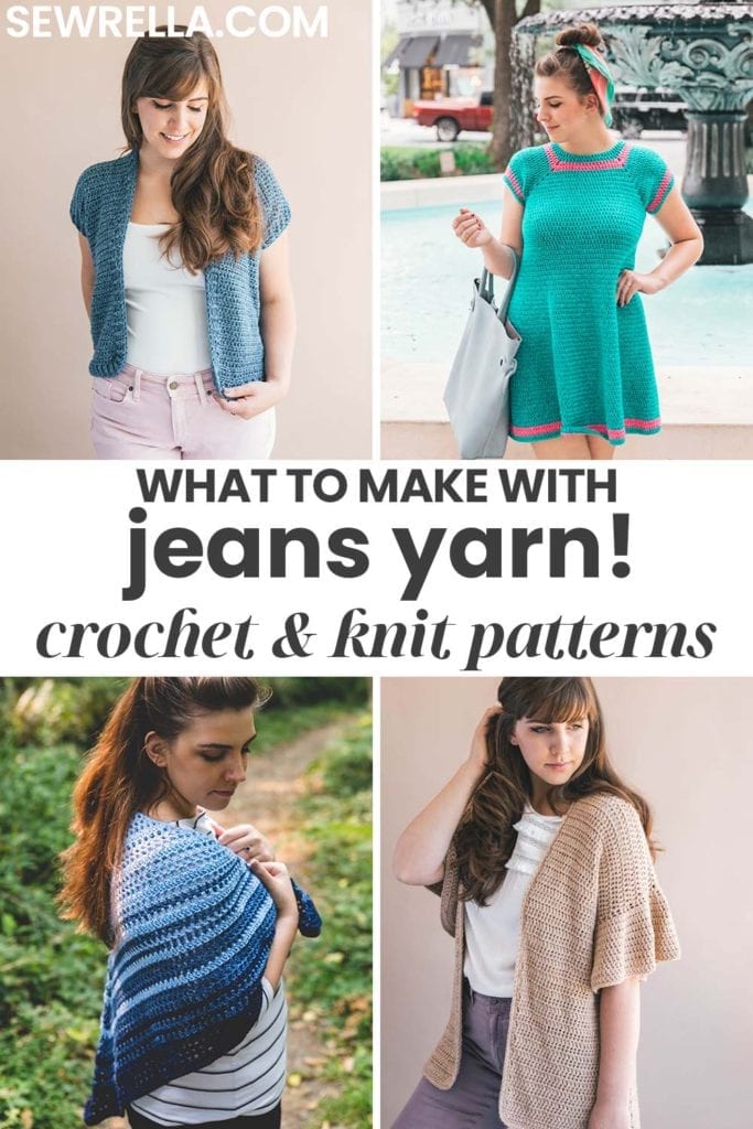 The Best Crochet & Knit Patterns made with Jeans Yarn! • Sewrella
