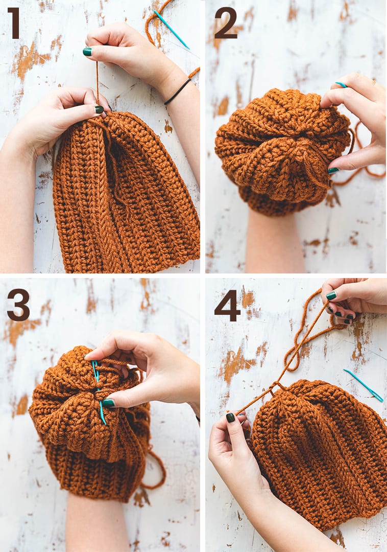 Finish up the easy crochet hat with simple beginner techniques.