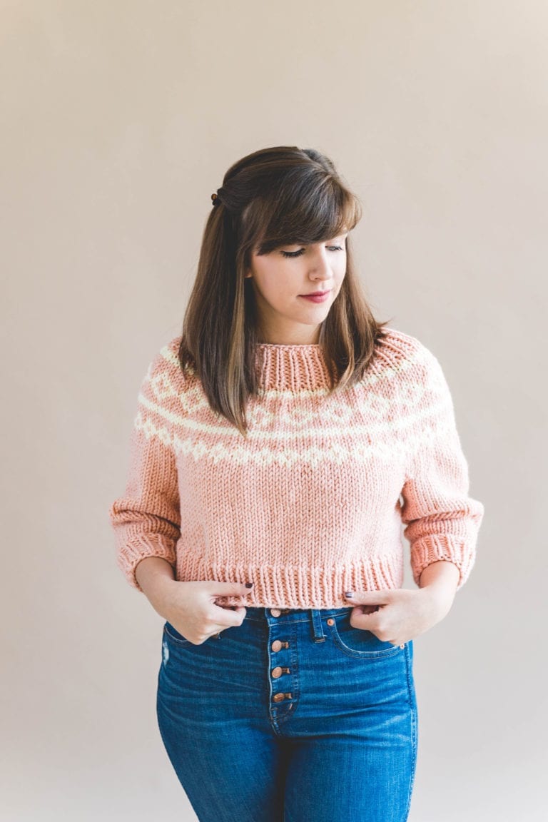 The Cropped Holiday Knit Sweater • Sewrella