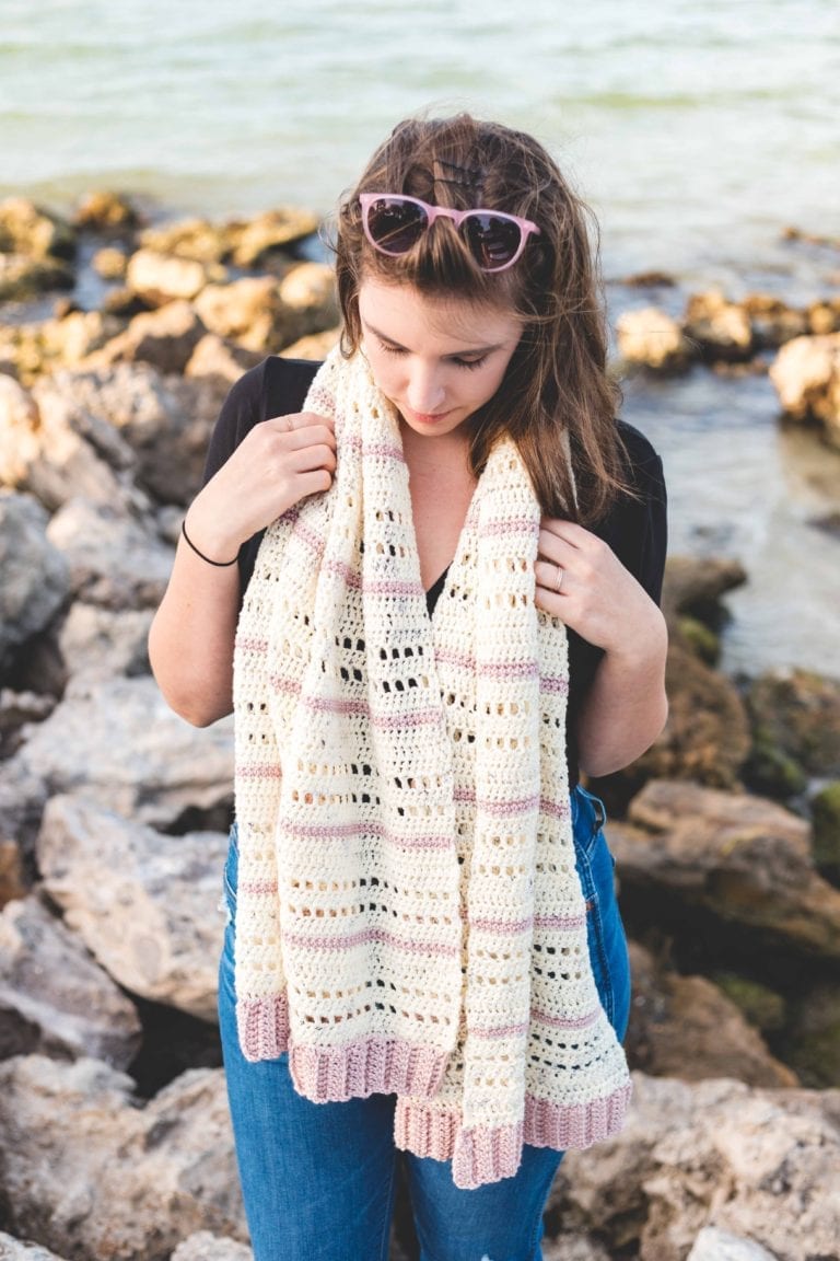 Crochet Double Scoop Shawl • Sewrella