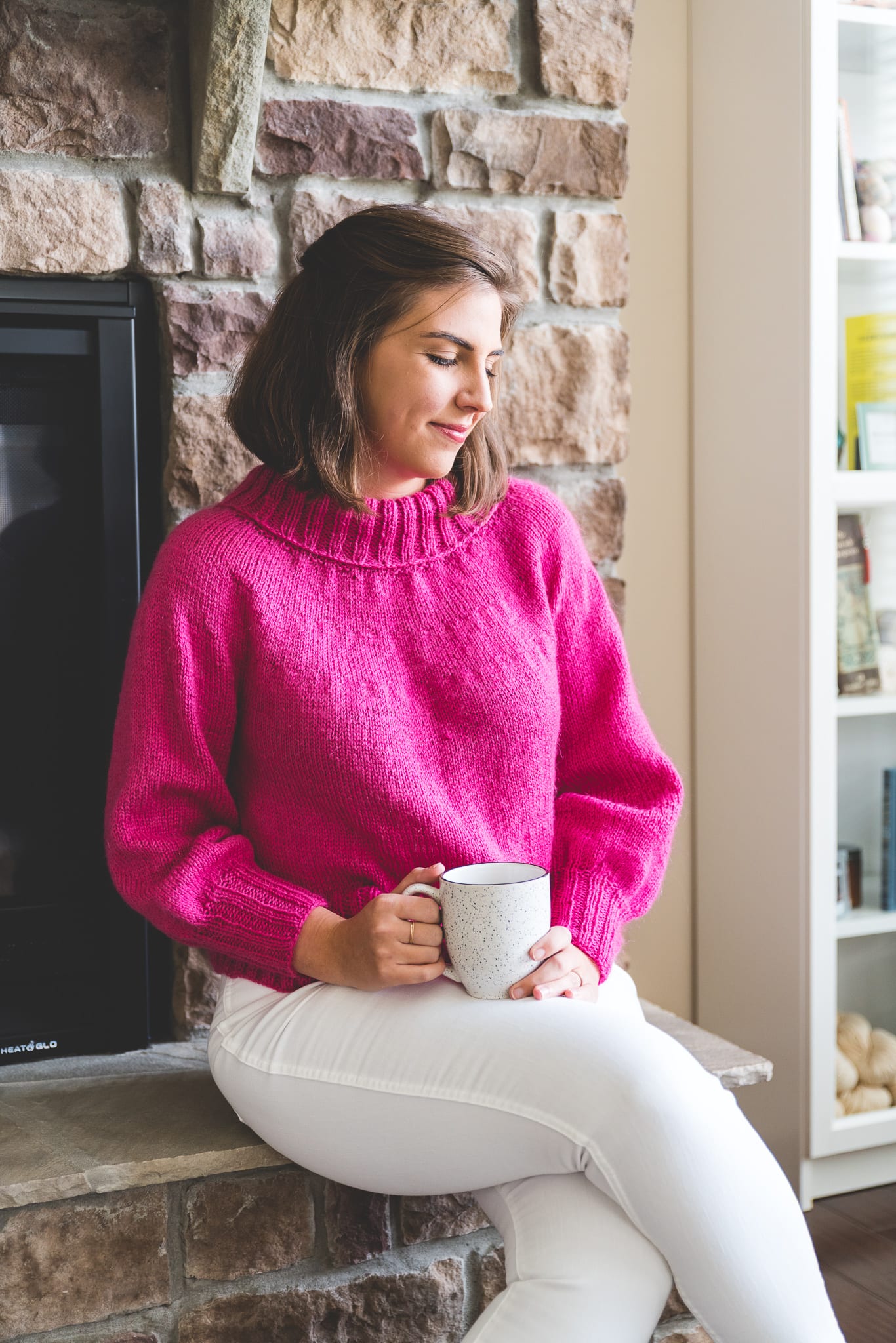 Pink holiday sweater top