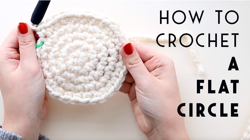 How to crochet a flat circle with my video tutorial and written instructions.