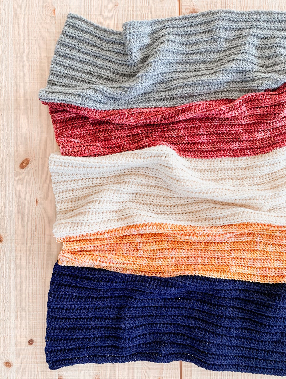 Crochet Color Block Blanket in 12 sizes! free pattern