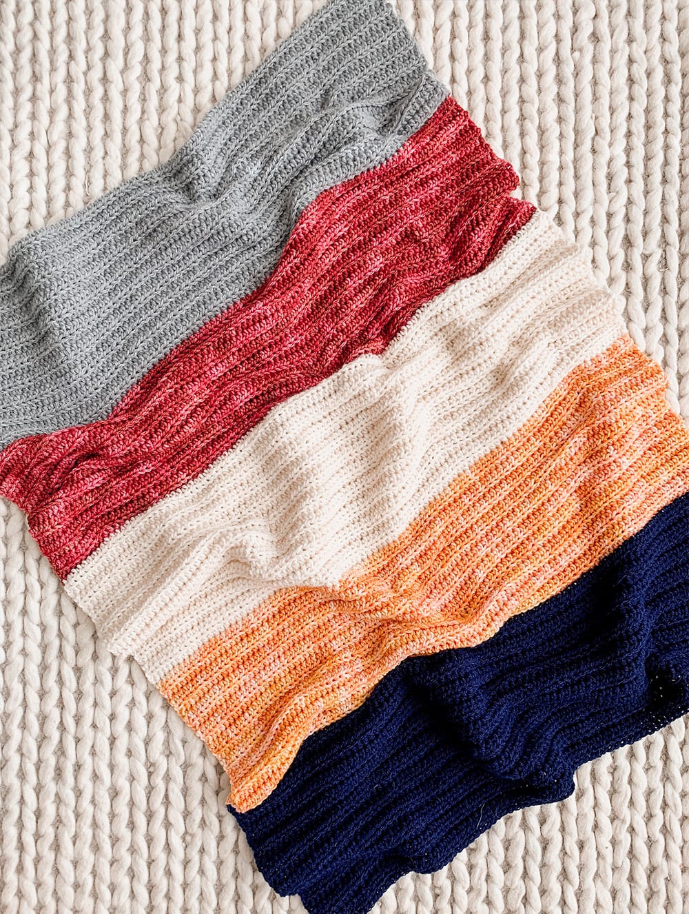 Crochet Color Block Blanket - in 12 sizes! - free pattern