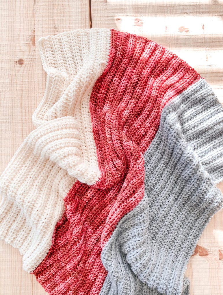 Crochet Color Block Blanket in 12 sizes! free pattern